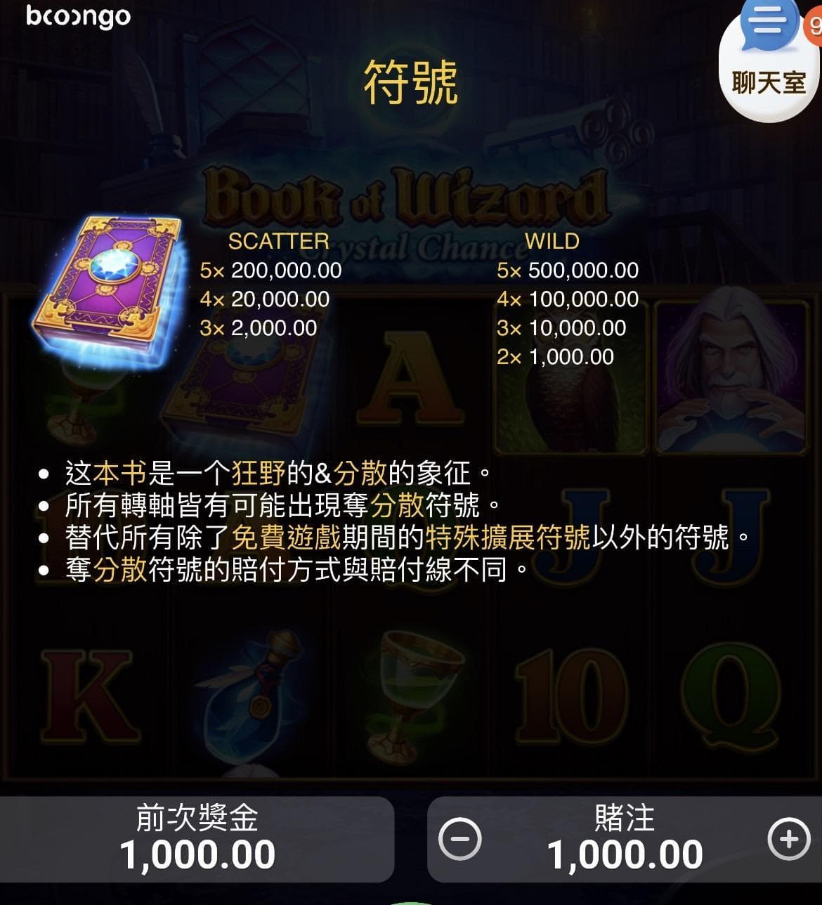 金爸爸娛樂城的【巫師之書】免費遊戲圖標